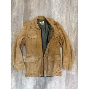 1940s/1950s Golden Bear S. Slater Vintage Suede Leather Jacket Thrashed READ M
